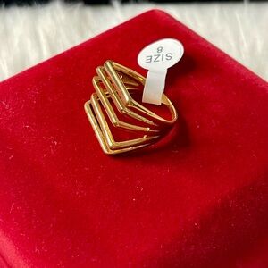 Elegant 18k Gold Plated Geometric Ring